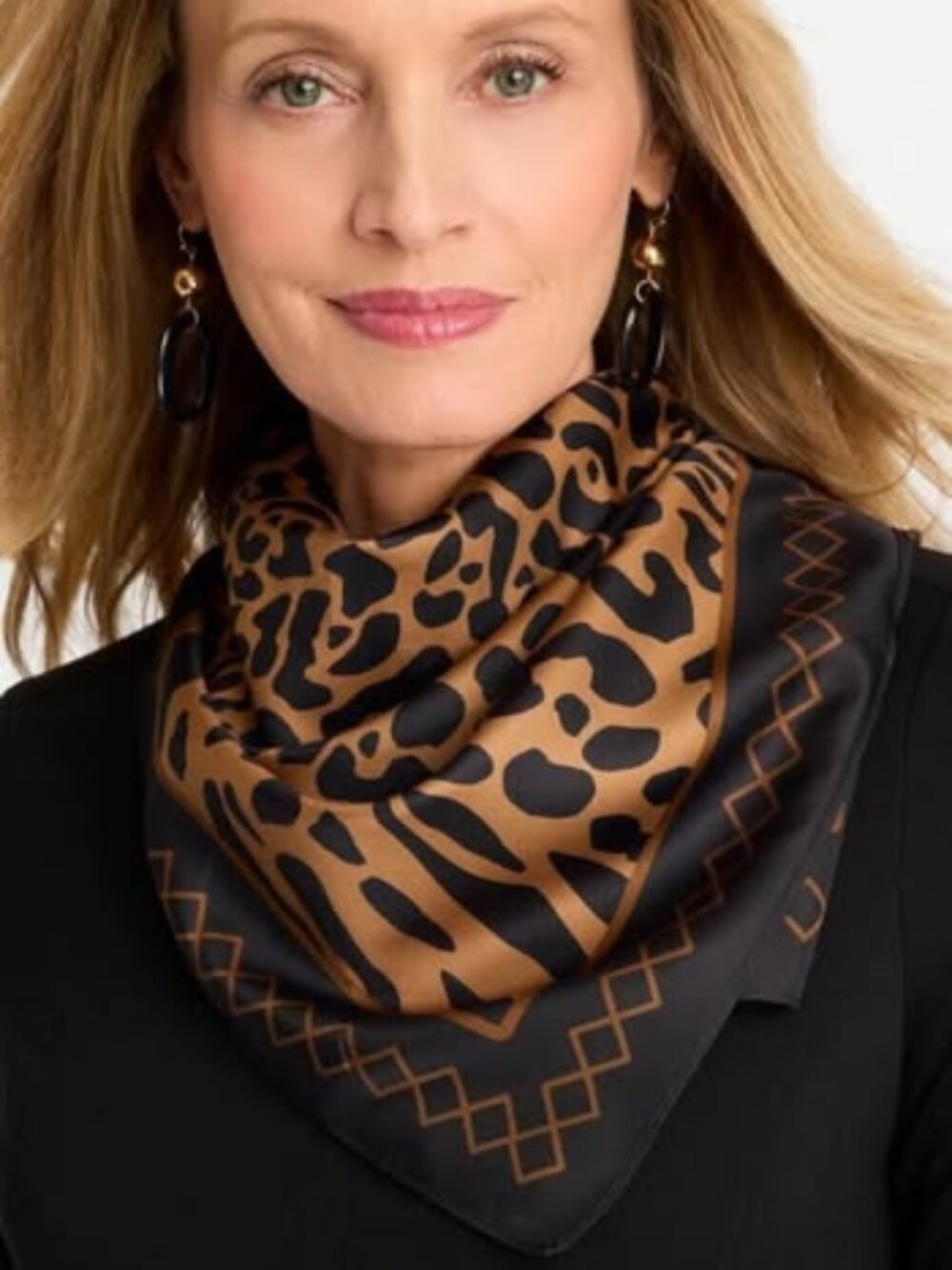 Nwt Animal Print Square Scarf.
